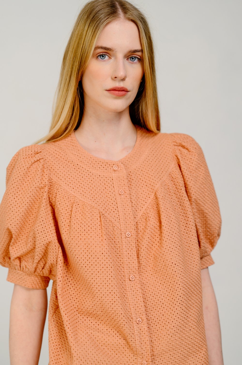 Peach loose fit blouse