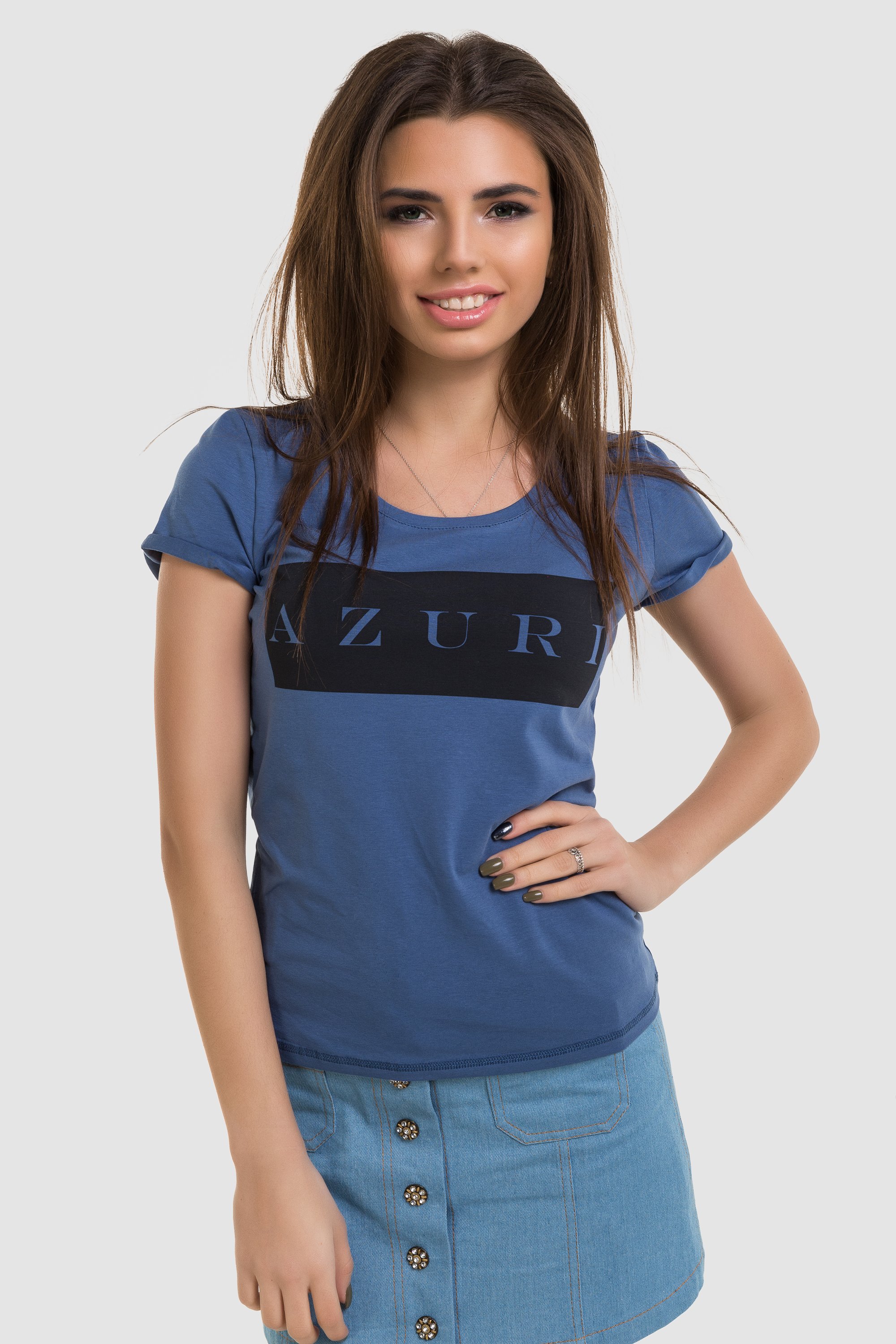T-shirt with logo in blue