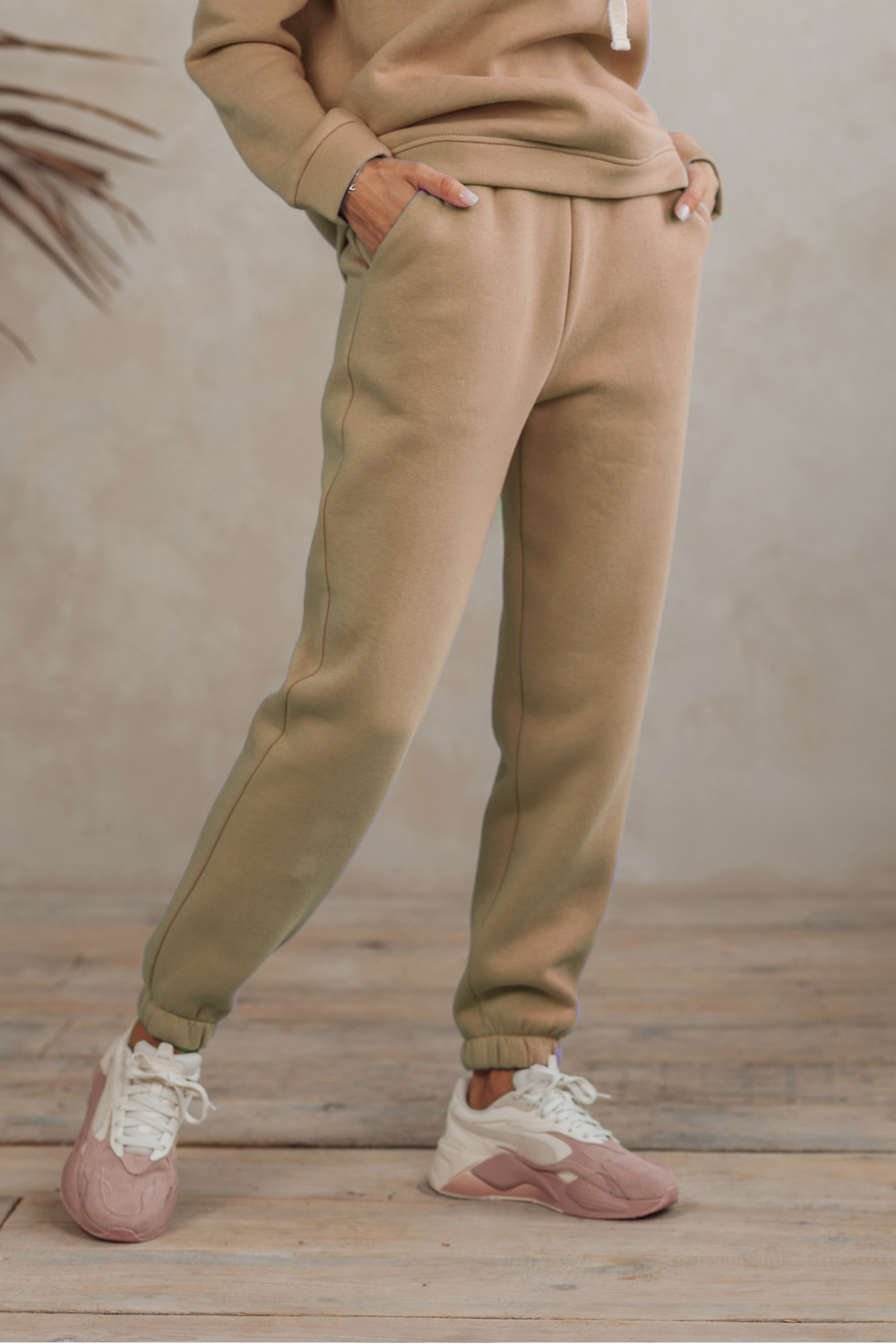 Beige sweatpants