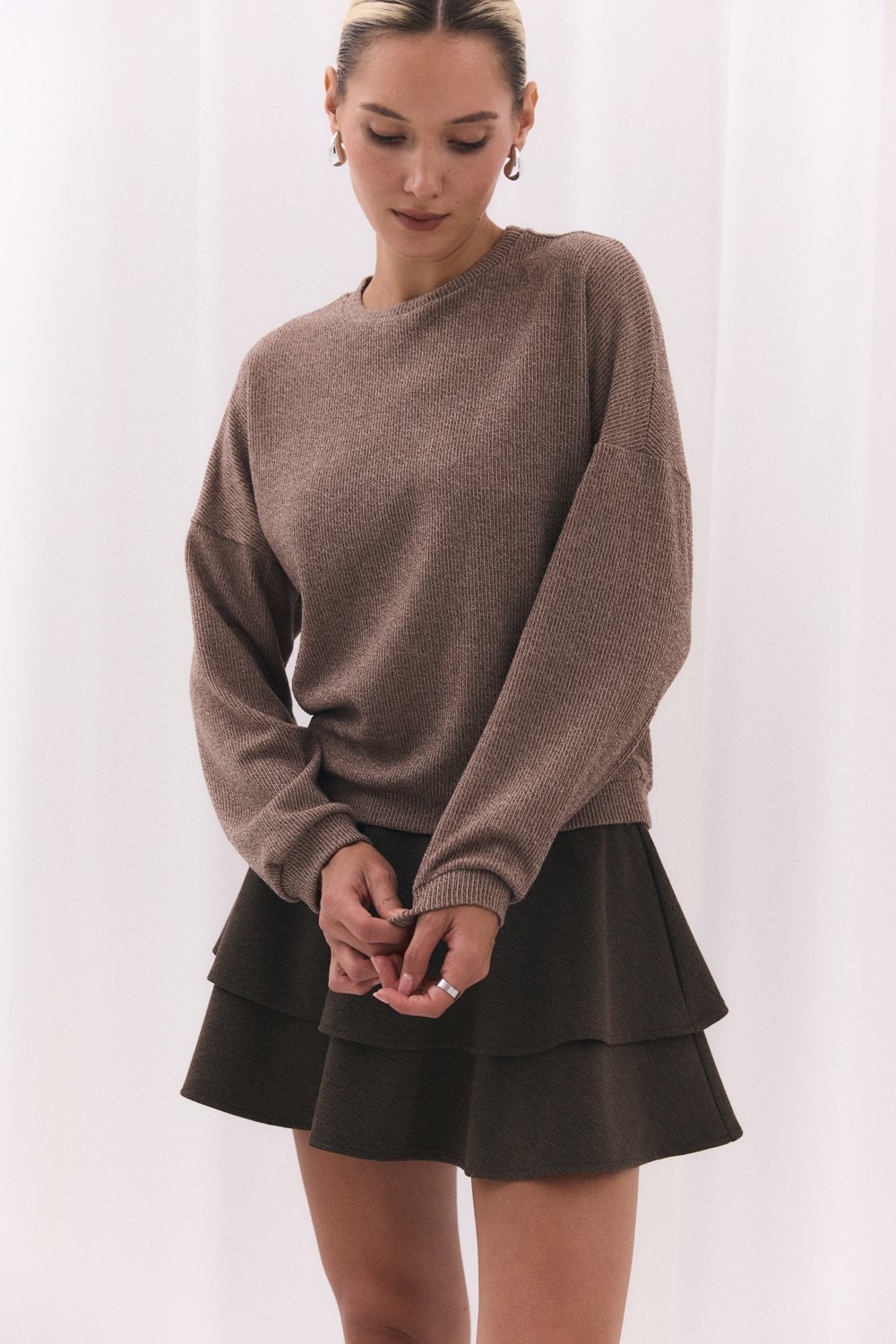 Sweatshirt made of soft angora jersey