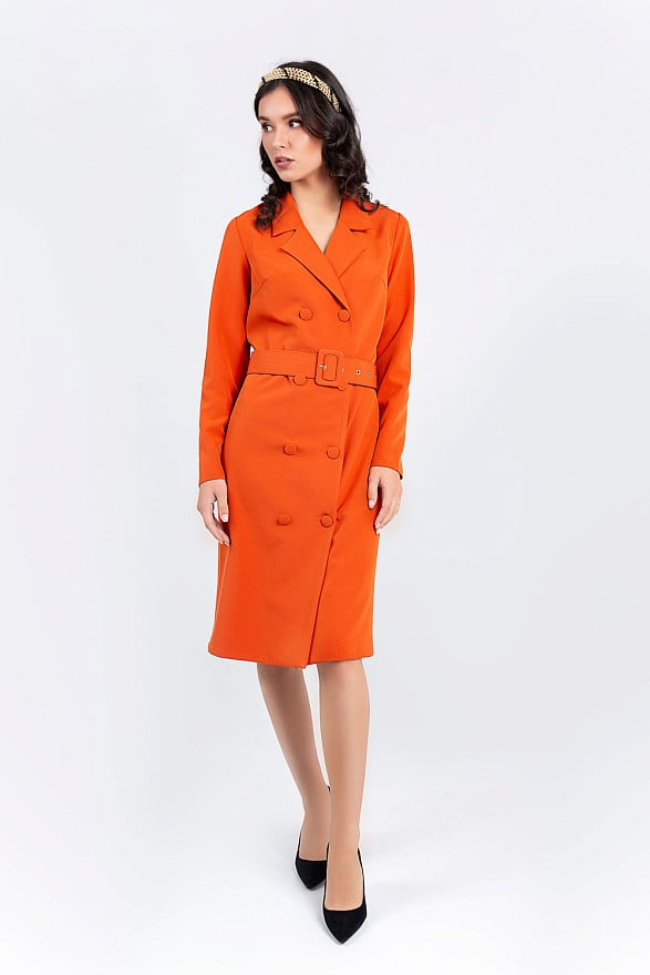 Jacket dress with belt