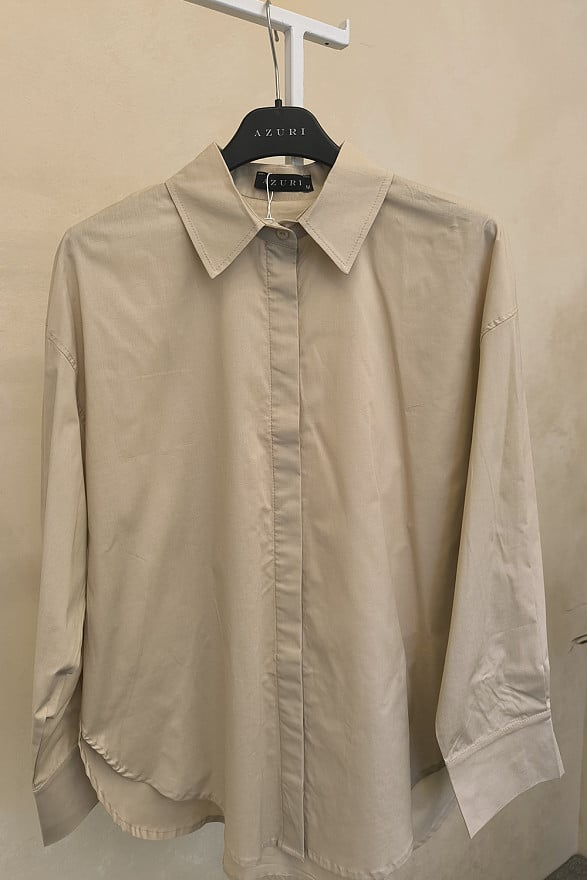 Beige poplin shirt