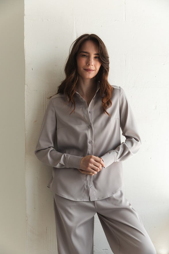 Gray stylish loose fit suit