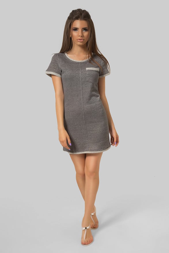 Gray Casual Dress