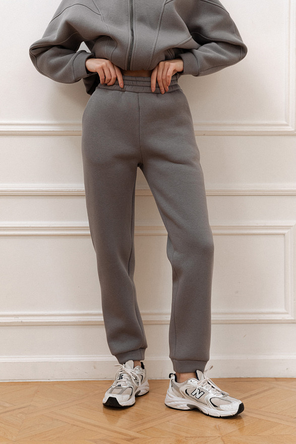 Gray fleece pants