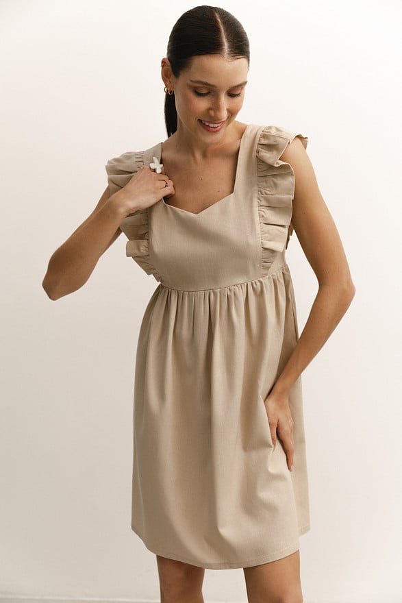 Beige Sleeveless Dress ChangeClear