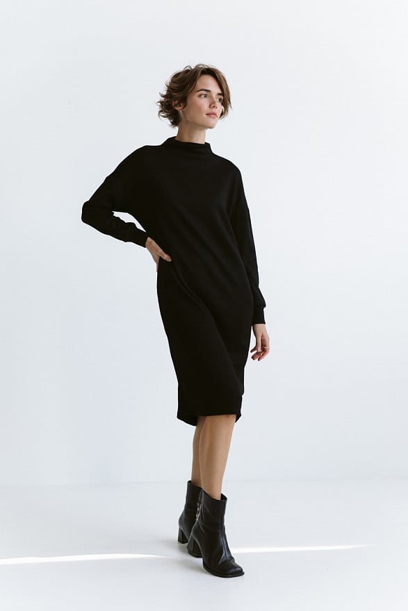 Black angora dress