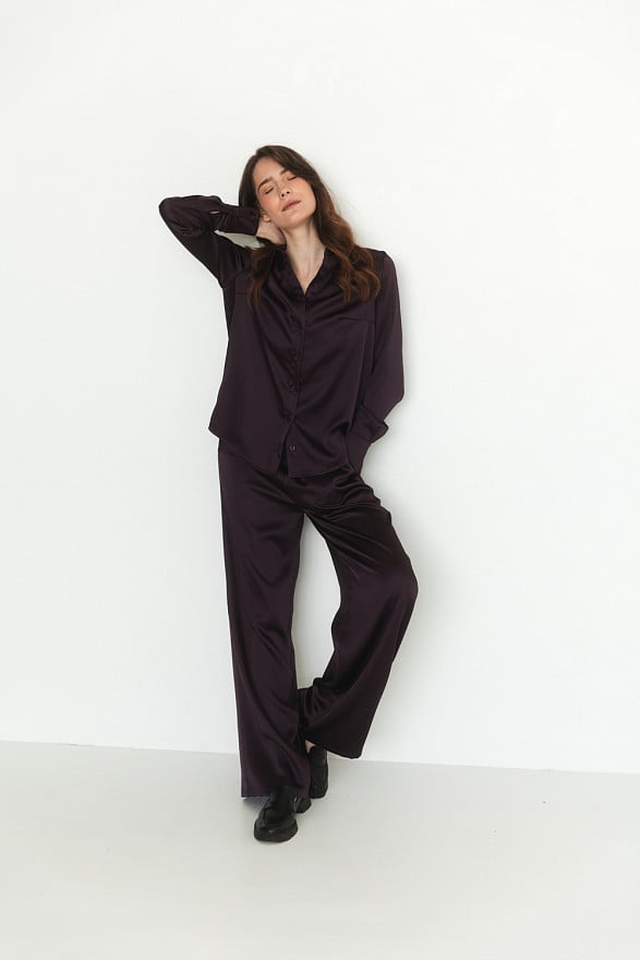 Plum stylish loose fit suit