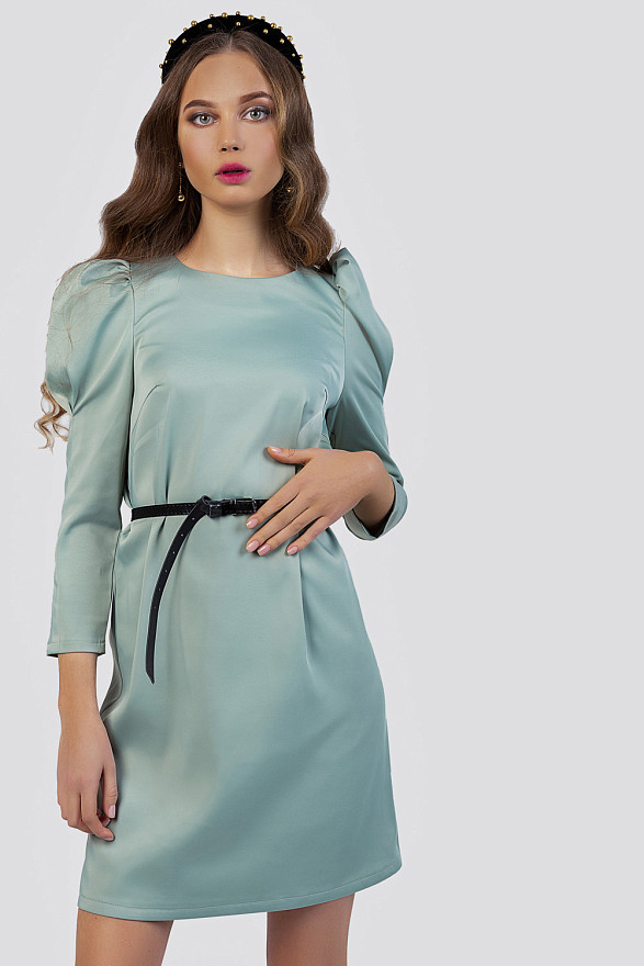 Mint mini dress with belt