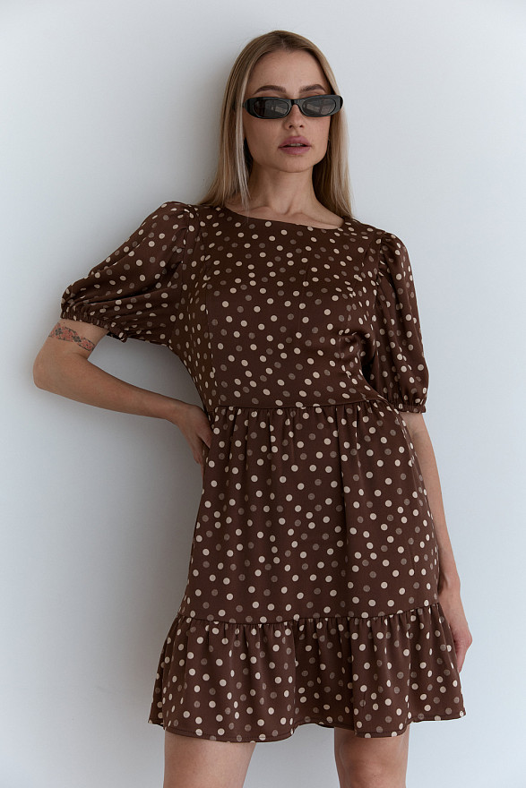 Chocolate silk dress