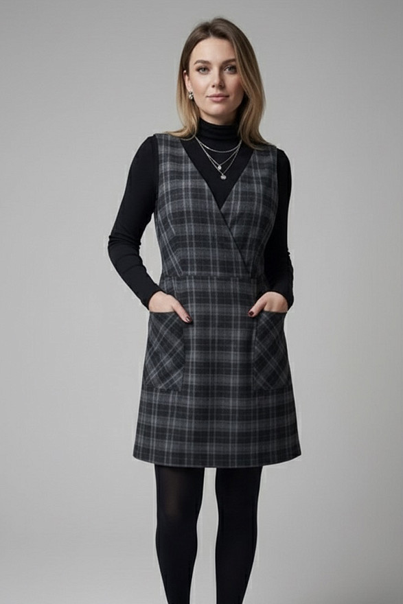 Графітовий теплий сарафан