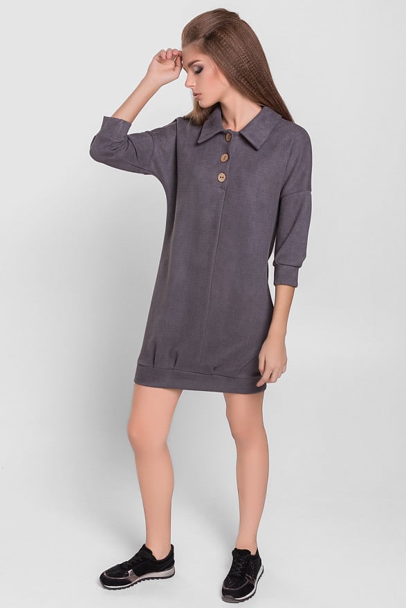 Sweatshirt dress in grey