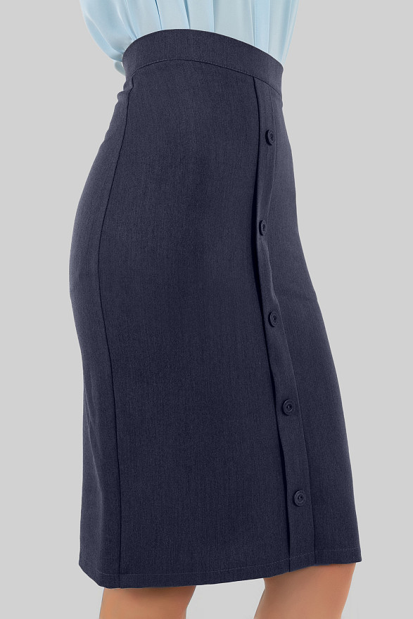 Pencil skirt with buttons