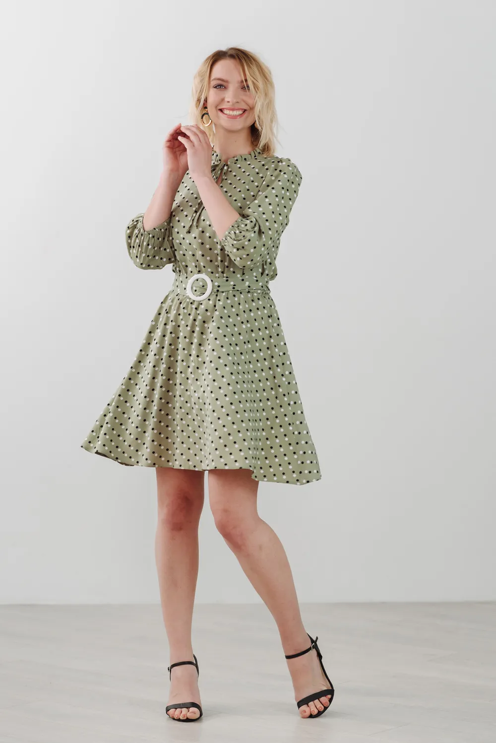 Short olive dress