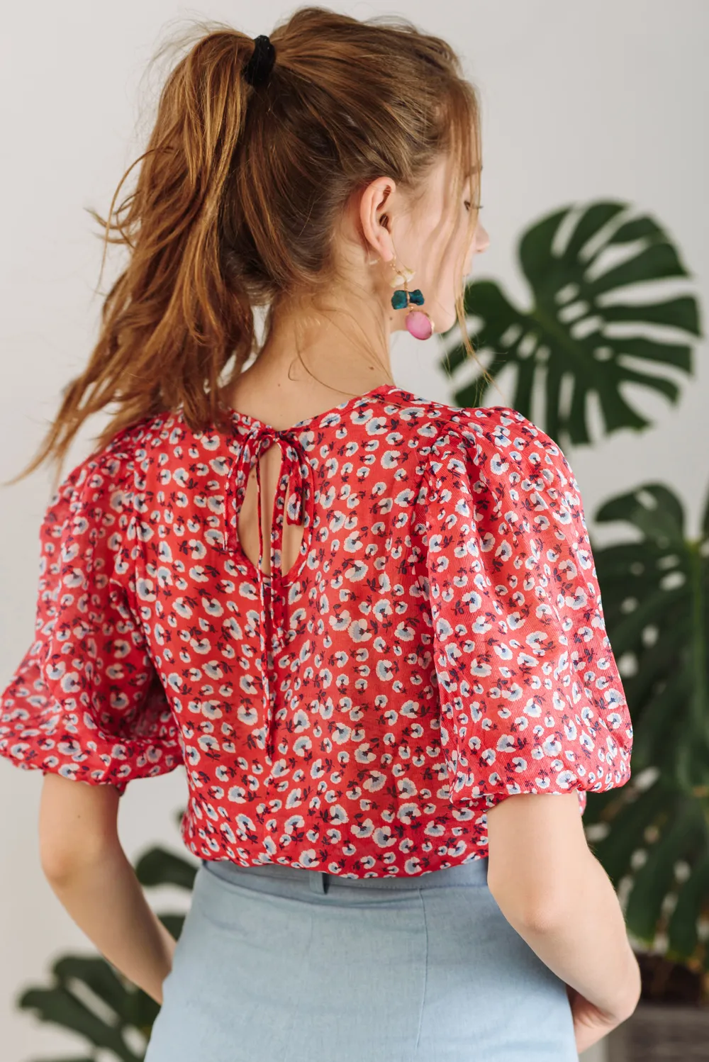 Floral print top