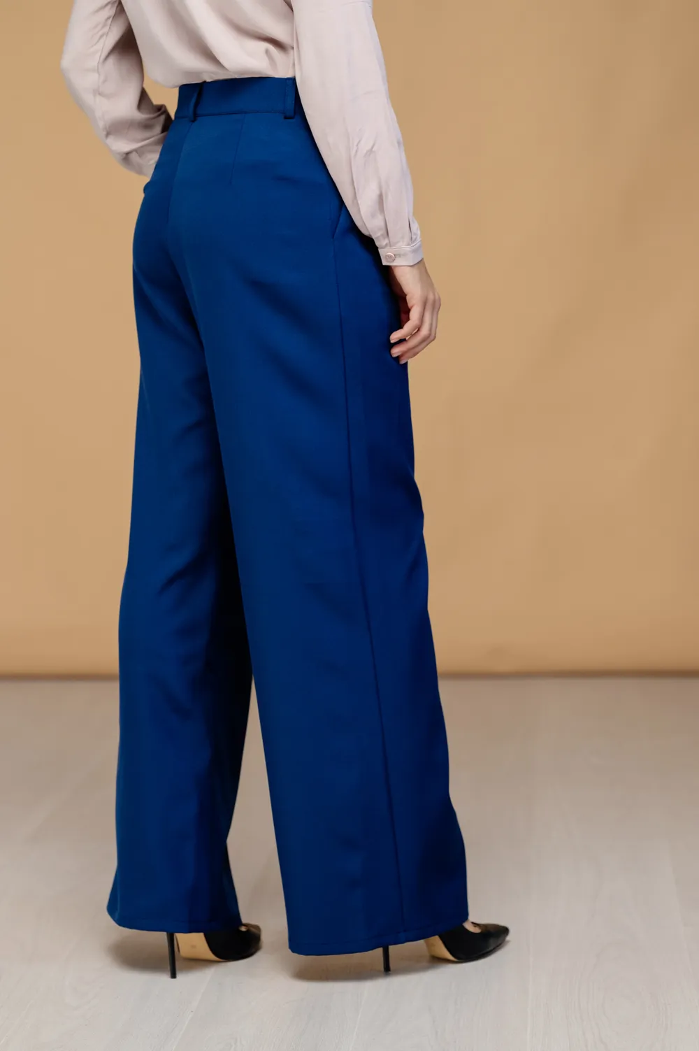 Blue wide leg pants