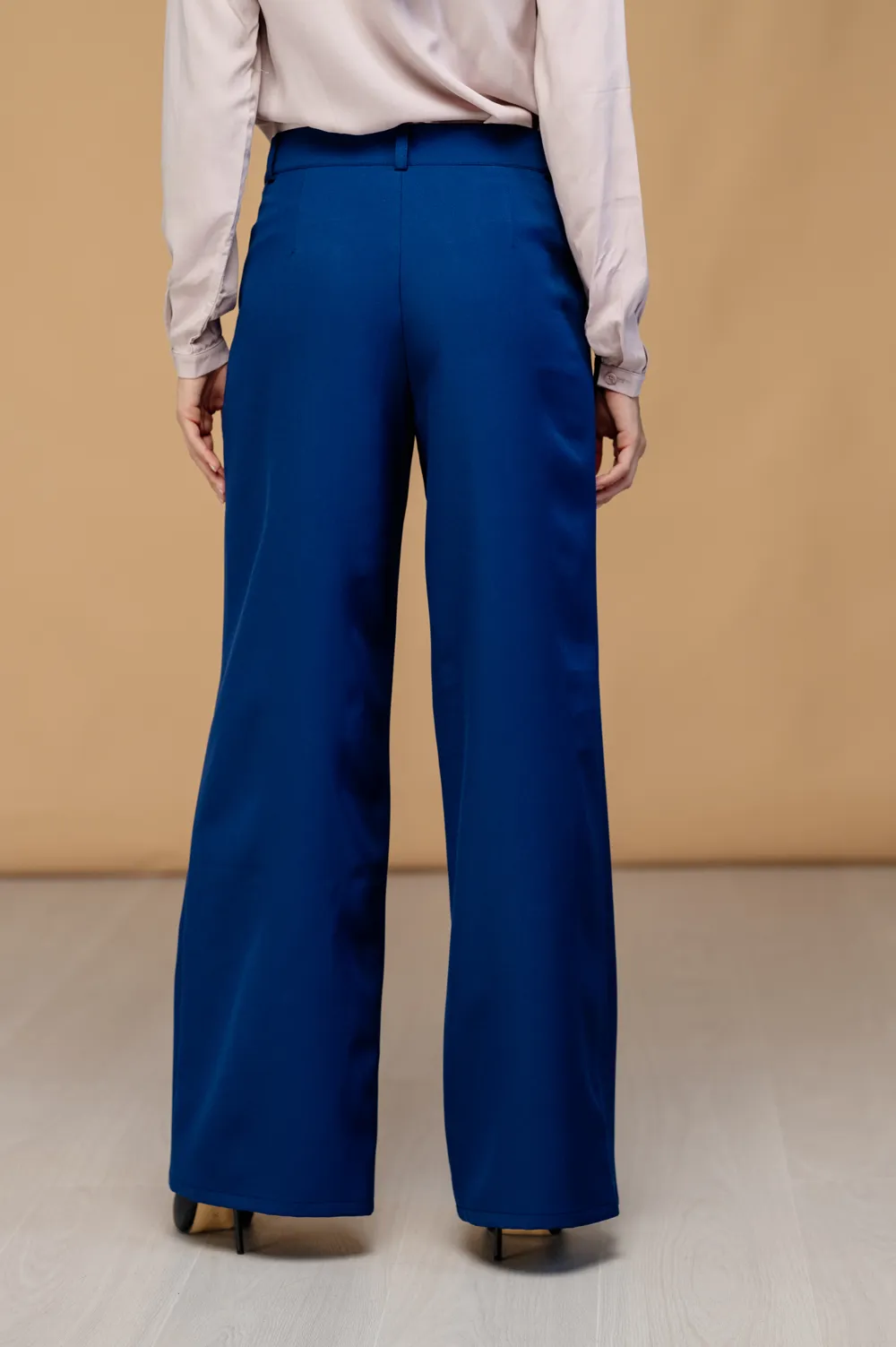 Blue wide leg pants