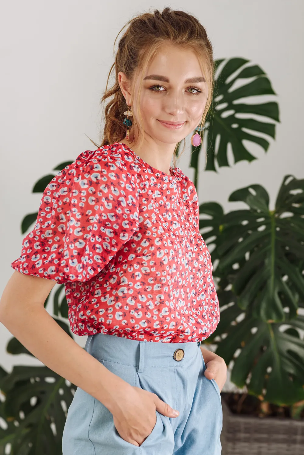 Floral print top